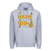 Heather Grey i cant beelieve its been 100 days Premium Hoodie - MaliasSmallBusiness