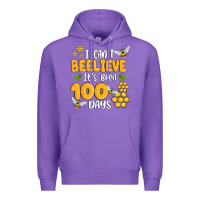 Purple i cant beelieve its been 100 days Premium Hoodie - MaliasSmallBusiness