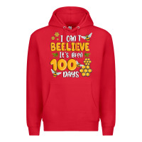 Red i cant beelieve its been 100 days Premium Hoodie - MaliasSmallBusiness