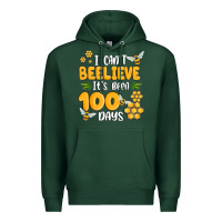 Sports Green i cant beelieve its been 100 days Premium Hoodie - MaliasSmallBusiness