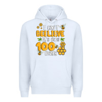 White i cant beelieve its been 100 days Premium Hoodie - MaliasSmallBusiness