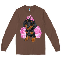 Chestnut balerina dachshund with tutu Long Sleeve Tee - RanaPortraitStore