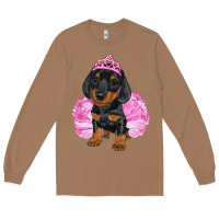 Toasted Coconut balerina dachshund with tutu Long Sleeve Tee - RanaPortraitStore
