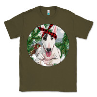 Army Green bull terrier and farm Classic Tee - RanaPortraitStore