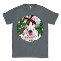 Charcoal Heather bull terrier and farm Classic Tee - RanaPortraitStore