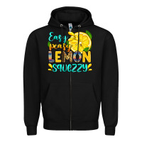 Black easy peasy lemon squezzy Zipper Hoodie - Zillion Design Studio