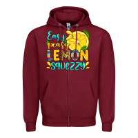 Burgundy easy peasy lemon squezzy Zipper Hoodie - Zillion Design Studio