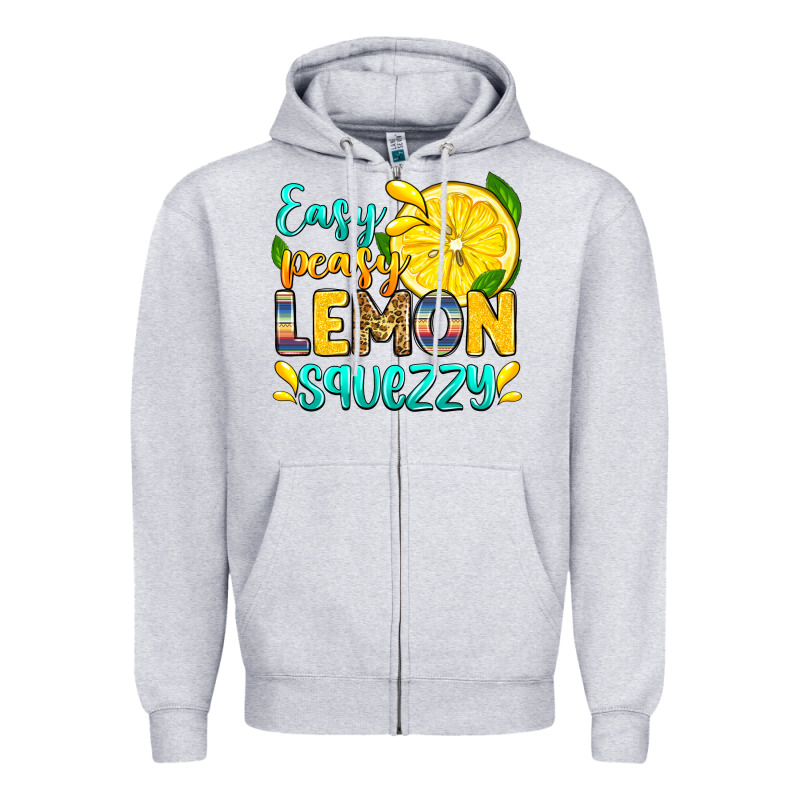 Easy Peasy Lemon Squezzy Zipper Hoodie by Zillion Design Studio | Teevron