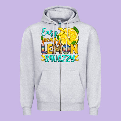 Easy Peasy Lemon Squezzy Zipper Hoodie Designed By Zillion Design Studio