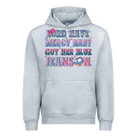 Heather Grey lord have mercy baby got her blue jeans on Urban Hoodie - NancyCooperArtShop
