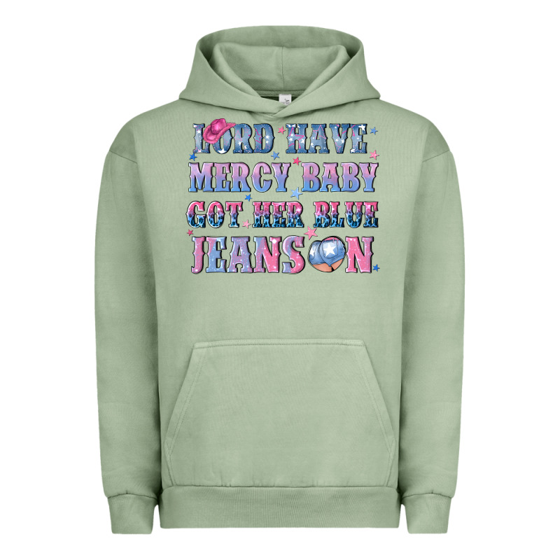 Lord Have Mercy Baby Got Her Blue Jeans On Urban Hoodie by NancyCooperArtShop | Teevron