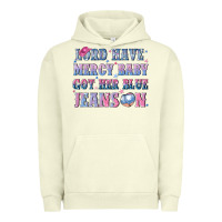 Pigment Pistachio lord have mercy baby got her blue jeans on Urban Hoodie - NancyCooperArtShop