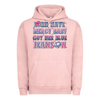 Pigment Salmon lord have mercy baby got her blue jeans on Urban Hoodie - NancyCooperArtShop