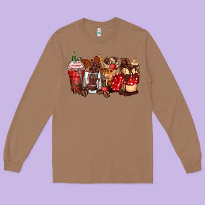Long Sleeve Tee hot chocolate coffee cups