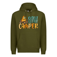 Army Green cutest little camper Premium Hoodie - MaliasSmallBusiness