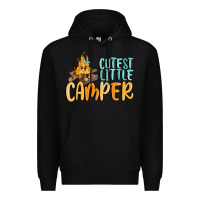 Black cutest little camper Premium Hoodie - MaliasSmallBusiness