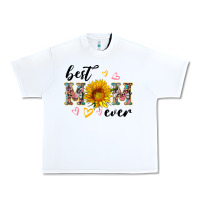 White best mom ever with sunflower Urban Heavy Tee - Artiststas