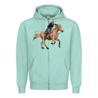 Horse Body With Cowgirl Zipper Hoodie | Teevron