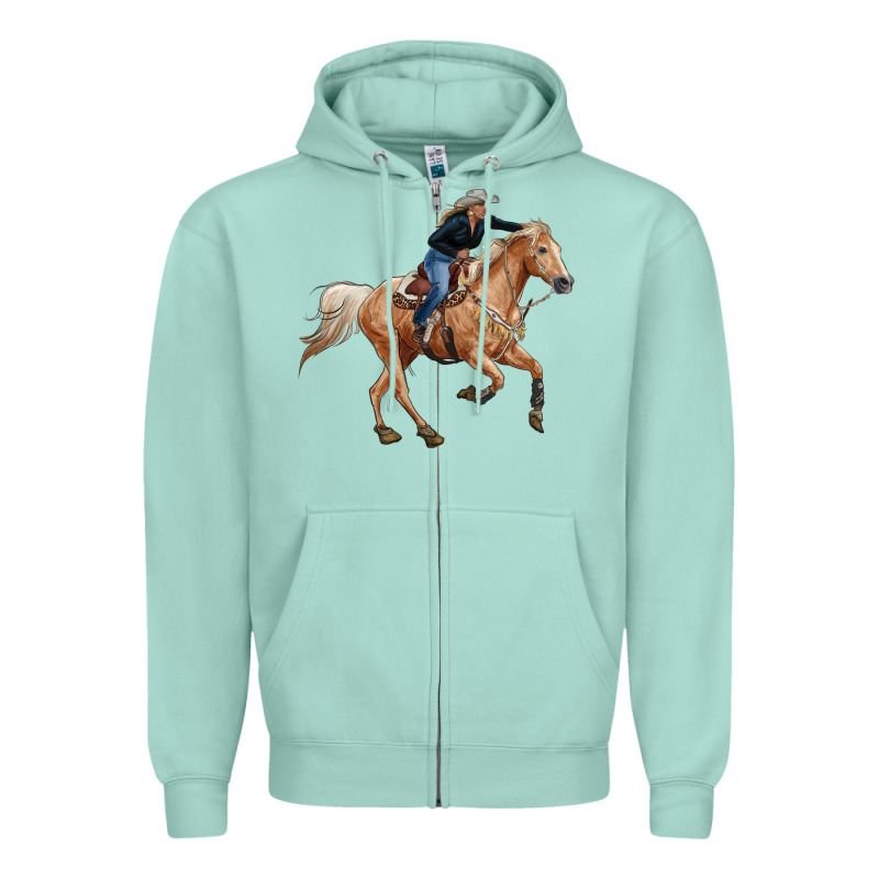 Horse Body With Cowgirl Zipper Hoodie by RanaPortraitStore | Teevron