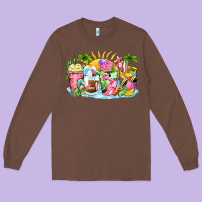 Long Sleeve Tee beach summer coffee cups