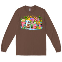 Chestnut beach summer coffee cups Long Sleeve Tee - Zillion Design Studio