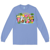 Colony Blue beach summer coffee cups Long Sleeve Tee - Zillion Design Studio