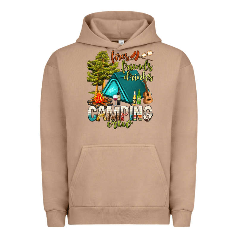 Fires Friends Drinks Camping Crew Urban Hoodie by NancyCooperArtShop | Teevron