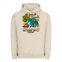 Pigment French Oak fires friends drinks camping crew Urban Hoodie - NancyCooperArtShop