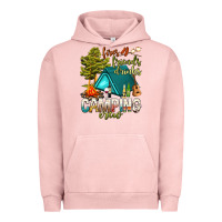 Pigment Salmon fires friends drinks camping crew Urban Hoodie - NancyCooperArtShop