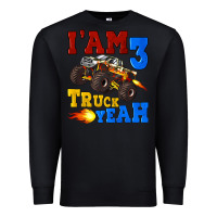 Black i'am three truck yeah Premium Sweatshirt - Artiststas