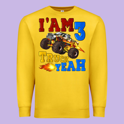 I'am Three Truck Yeah Premium Sweatshirt Designed By Artiststas