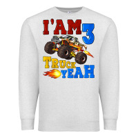 Oatmeal Heather i'am three truck yeah Premium Sweatshirt - Artiststas