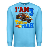 Ocean Blue i'am three truck yeah Premium Sweatshirt - Artiststas