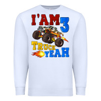 White i'am three truck yeah Premium Sweatshirt - Artiststas