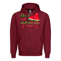 Burgundy don't eat watermelon seeds Zipper Hoodie - Zillion Design Studio
