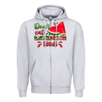 Heather Grey don't eat watermelon seeds Zipper Hoodie - Zillion Design Studio