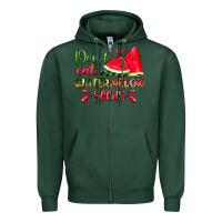 Sports Green don't eat watermelon seeds Zipper Hoodie - Zillion Design Studio