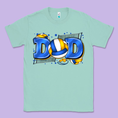 Dad Volleyball Classic Tee Designed By Zillion Design Studio