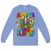 Colony Blue always bee kind pride lgbtq Long Sleeve Tee - texasbilliewilder