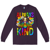 Plum always bee kind pride lgbtq Long Sleeve Tee - texasbilliewilder