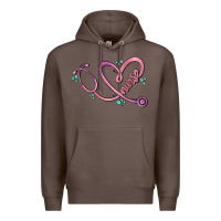Coffee nurse heart Premium Hoodie - MaliasSmallBusiness