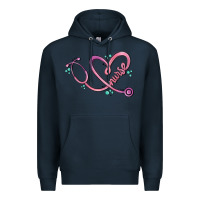 Navy nurse heart Premium Hoodie - MaliasSmallBusiness