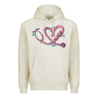 Oatmeal Heather nurse heart Premium Hoodie - MaliasSmallBusiness