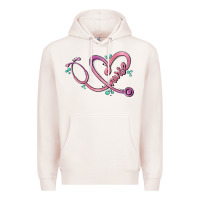 Pale Pink nurse heart Premium Hoodie - MaliasSmallBusiness