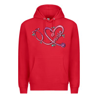 Red nurse heart Premium Hoodie - MaliasSmallBusiness