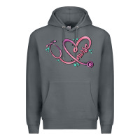 Rock nurse heart Premium Hoodie - MaliasSmallBusiness