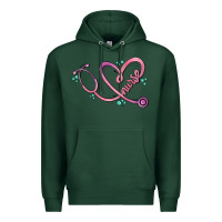 Sports Green nurse heart Premium Hoodie - MaliasSmallBusiness