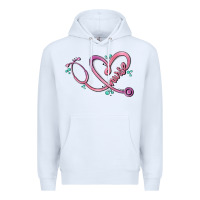 White nurse heart Premium Hoodie - MaliasSmallBusiness