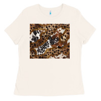 Bone leopard and cowhides Ladies Tee - BarkalooDesign