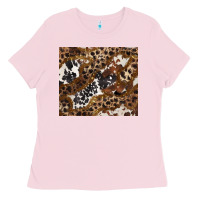 Bubblegum Pink leopard and cowhides Ladies Tee - BarkalooDesign
